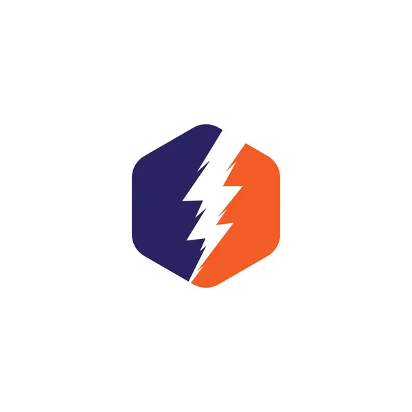 Creative Thunder Djärva Koncept Makt Logo Design Mall Thunder Logotyp — Stock vektor
