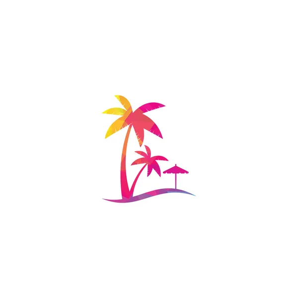 Дизайн Пляжного Логотипа Соблазняет Летний Дизайн Логотипа Дизайн Логотипа Тропического — стоковый вектор