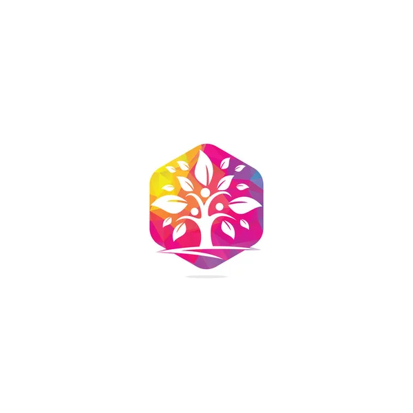 Family Tree Logo Design Símbolo Árvore Genealógica Icon Logo Design — Vetor de Stock
