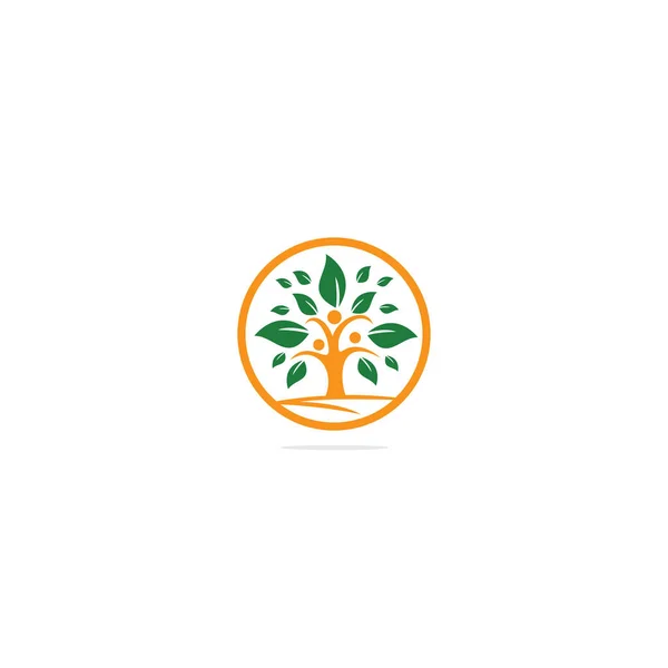 Дизайн Логотипу Сімейного Дерева Сімейне Дерево Символ Піктограма Дизайн Логотипу — стоковий вектор