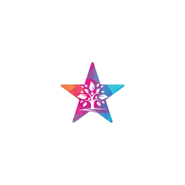 Family Tree Star Shape Concept Σχεδιασμός Λογότυπο Οικογενειακό Δέντρο Σύμβολο — Διανυσματικό Αρχείο