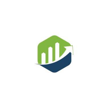 Business Finance Logo vektör simgesi tasarımı. Finans logosu. Ekonomi finans grafiği bar işletme verimlilik logosu simgesi.