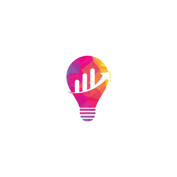 Business Finance Glühbirnenform Konzept Logo Vorlage Vektor Icon Design Finance — Stockvektor