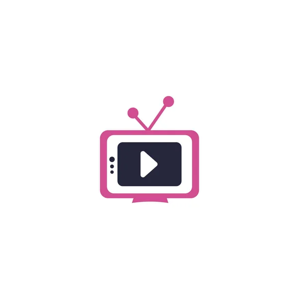Television Logo Design Media Logo Design Service Logo Template Design — Stock Vector