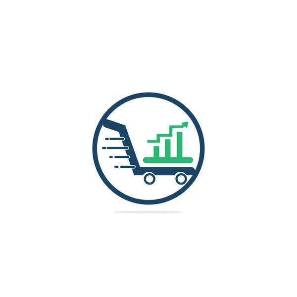 Logo Finanza Aziendale Vettore Progettazione Logo Finanza Mercato Logo Carrello — Vettoriale Stock
