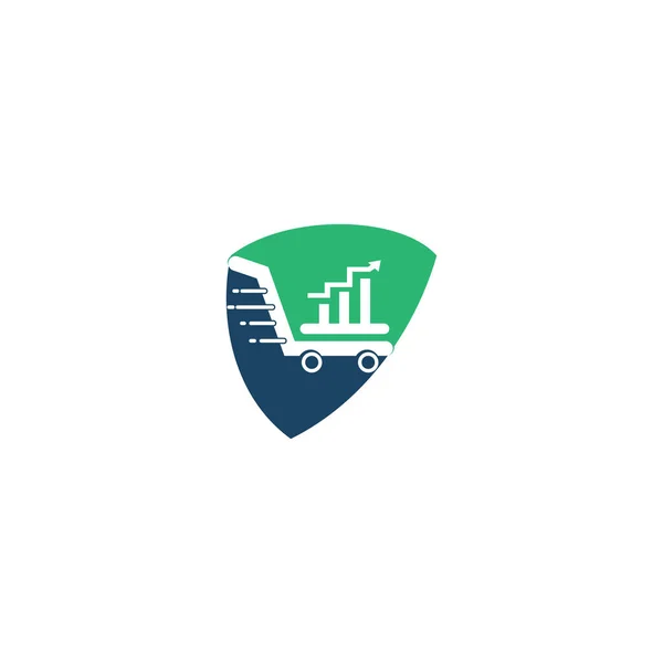Logo Del Concepto Escudo Financiero Negocios Vectores Diseño Logotipo Finanzas — Archivo Imágenes Vectoriales