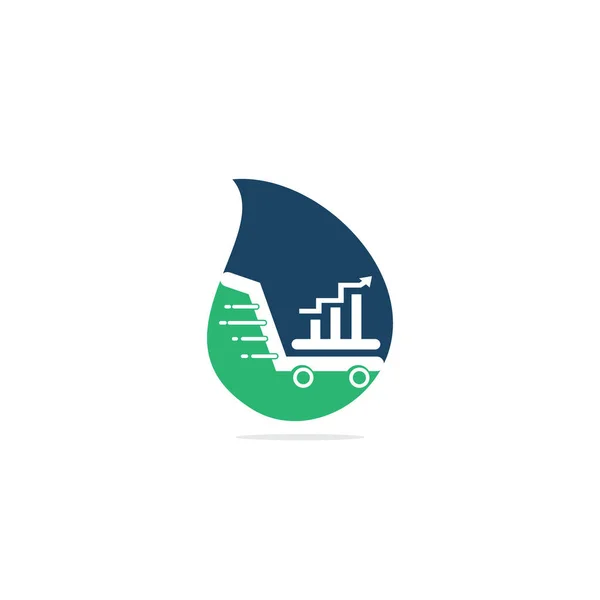 Business Finance Goccia Forma Concetto Logo Vettore Progettazione Logo Finanza — Vettoriale Stock