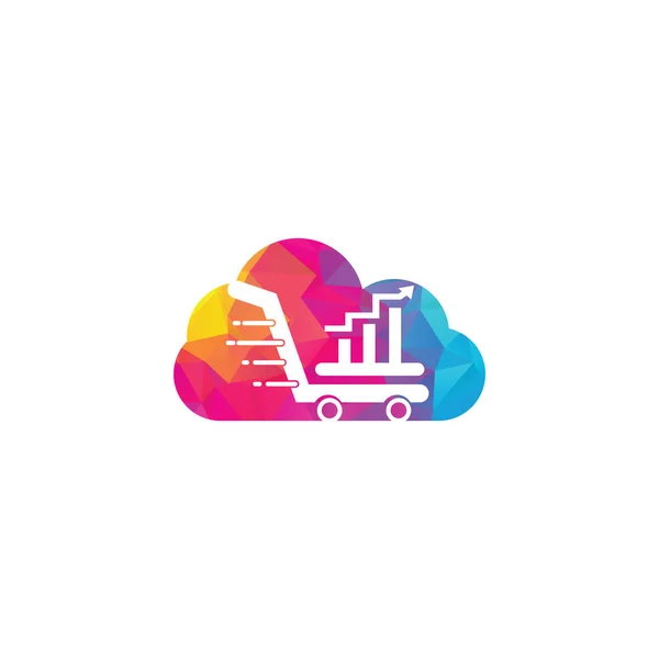 Business Finance Cloud Shape Konzept Logo Marktfinanzierung Logo Design Vektor — Stockvektor