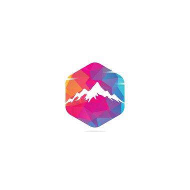 Dağ Logosu Şablonu Vektör İllüstratörü