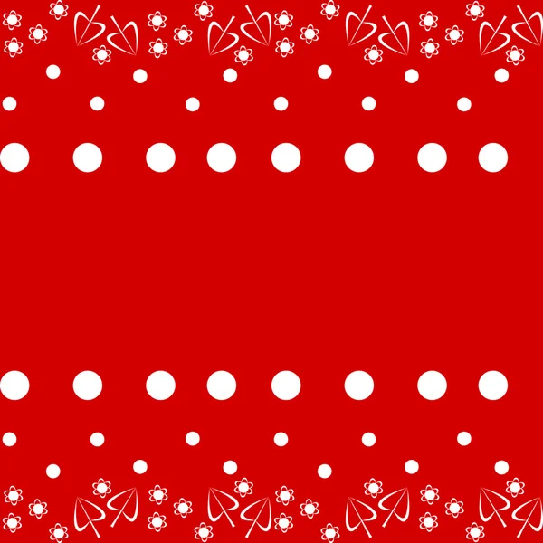 Rot-weißes Muster mit Tupfen — Stockvektor