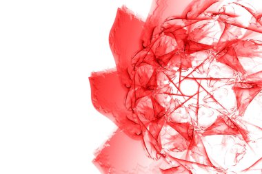 Beyaz dikdörtgen arka planda dekoratif geometrik çiçek kroki