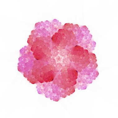 Soyut fraktal çiçek kare kutu üzerindeki