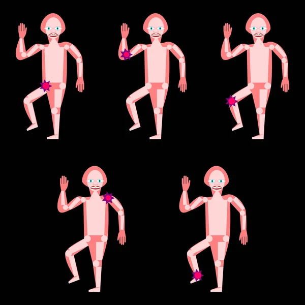 ağrıyan eklemler ile stilize kişi