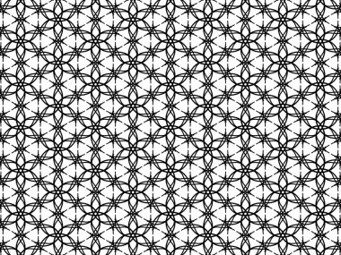 Kusursuz siyah ve beyaz desenli soyut, geometrik arkaplan
