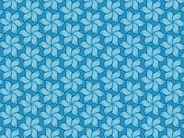 Seamless pattern on a blue background, floral ornament, tangles