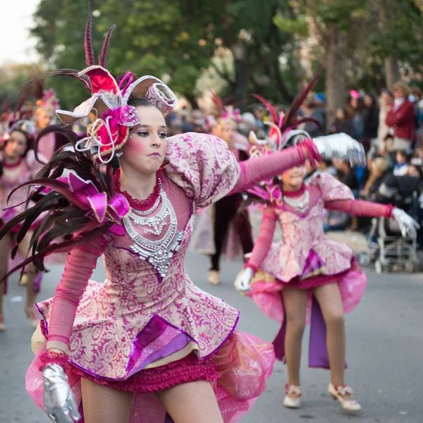 Stor Parad Carnival Cartagena Murcia Regionen Spanien Den Februari 2017 — Stockfoto