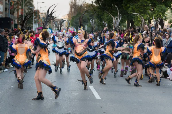 Grande Parade Carnaval Carthagène Région Murcie Espagne Février 2017 Carnaval — Photo