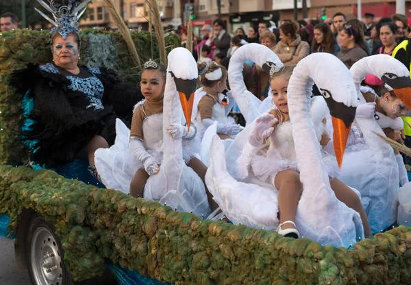 Grande Desfile Carnaval Cartagena Região Múrcia Espanha Fevereiro 2017 Este — Fotografia de Stock