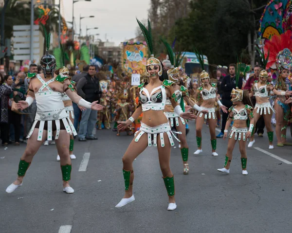 Grande Parade Carnaval Carthagène Région Murcie Espagne Février 2017 Carnaval — Photo