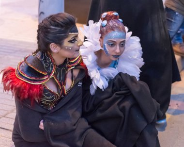 Cartagena, Murcia bölgesi, İspanya, Şubat 9, 2017.This geleneksel karnaval karnaval Great Wall geçit 30 Ocak Şubat 9 oldu. Karnaval Cartagena 1993 yılından bu yana düzenlenen.