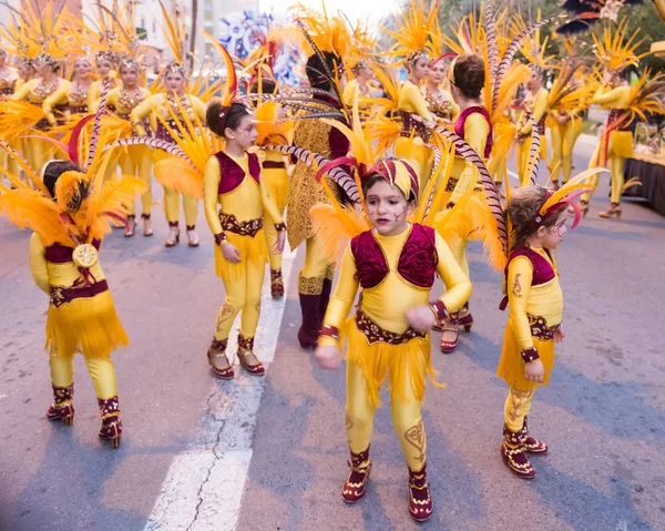 Velká Přehlídka Karneval Cartagena Murcia Region Španělsko Února 2017 Tradiční — Stock fotografie