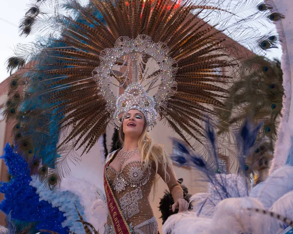 Gran Desfile Carnaval Cartagena Región Murcia España Febrero 2017 Este — Foto de Stock