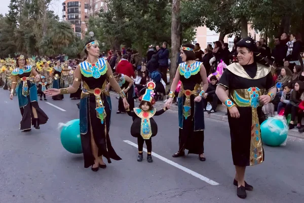 Grande Parade Carnaval Carthagène Région Murcie Espagne Février 2018 — Photo