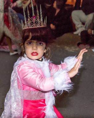 Karnaval Great Wall geçit. Cartagena. Murcia bölgesi, İspanya, 10 Şubat 2018