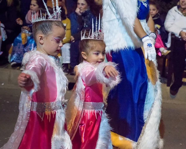 Grote Parade Voor Carnaval Cartagena Regio Murcia Spanje Februari 2018 — Stockfoto