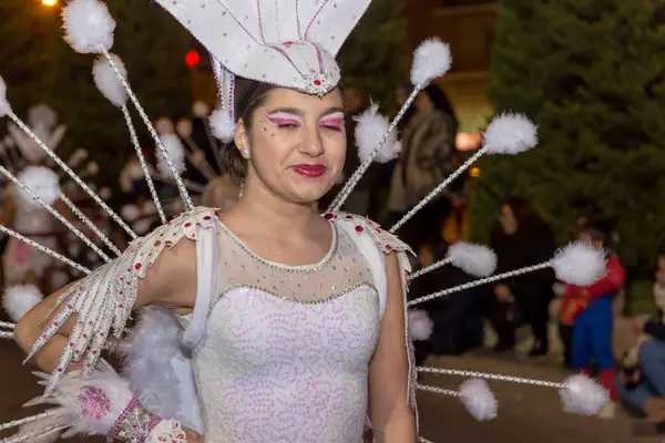 Grote Parade Voor Carnaval Cartagena Regio Murcia Spanje Februari 2018 — Stockfoto