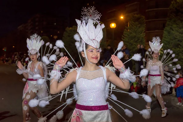 Gran Desfile Del Carnaval Cartagena Región Murcia España Febrero 2018 — Foto de Stock