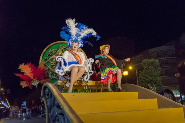 Velká Přehlídka Karneval Cartagena Murcia Region Španělsko Února 2018 — Stock fotografie