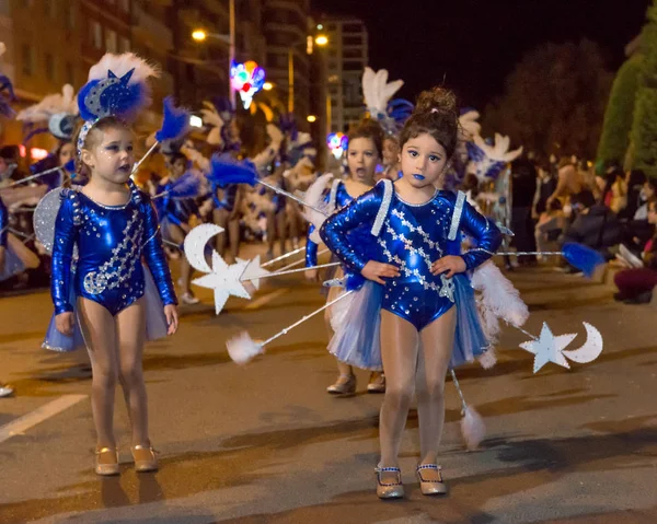 Grote Parade Voor Carnaval Cartagena Regio Murcia Spanje Februari 2018 — Stockfoto