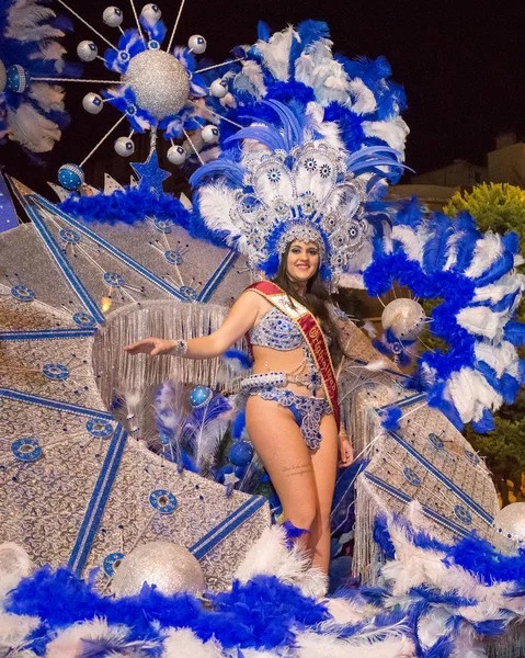 Grande Desfile Carnaval Cartagena Região Múrcia Espanha Fevereiro 2018 — Fotografia de Stock