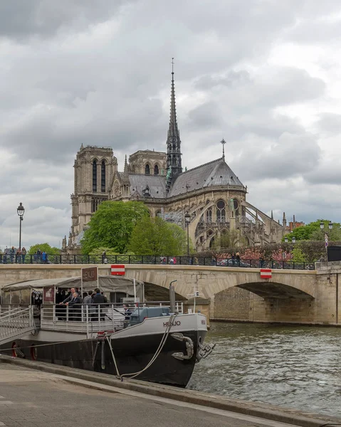 Notre Dame Katedrális Párizs Franciaország 2018 Április — Stock Fotó