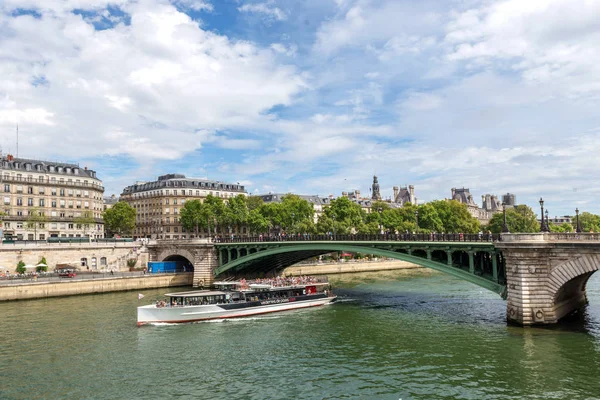 Puente Sobre Río Sena París Francia — Foto de Stock