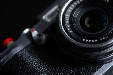 Shanghai, China - 14 February 2020: Fujifilm X100-Series mirrorless camera