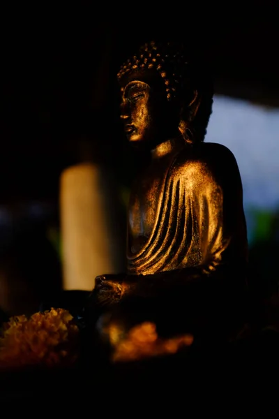 Face Statue Buddha Closeup Photo Sunlight Bali Indonesia — Stock Photo, Image