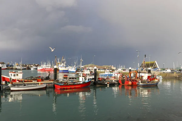 Fiskebåtar Vid Bryggan Hamnen Irland — Stockfoto