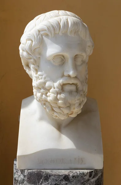Busto Marmo Sofoklis Nel Palazzo Achilleion Gastouri Corfù Grecia — Foto Stock