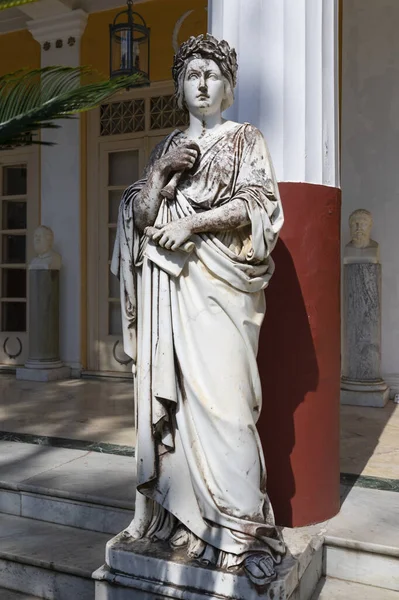 Statua Marmo Della Musa Clio Nel Cortile Delle Muse Palazzo — Foto Stock