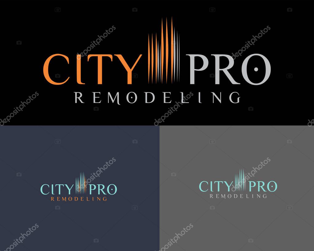 Real estate, building logo design