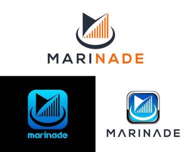 M Harfi Logo Simgesi Tasarım Teknolojisi Şablonu