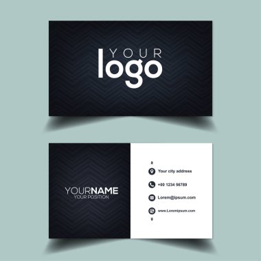 Basit bir siyah kart şablonu