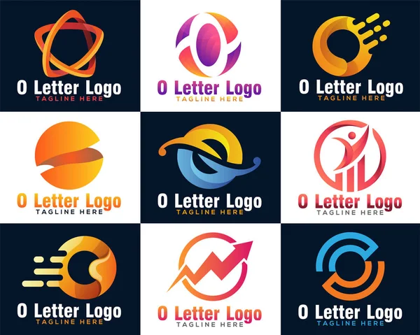 Letra Consultoría Empresarial Diseño Logotipos Abstractos Elementos Gráficos Letra Inicial — Vector de stock