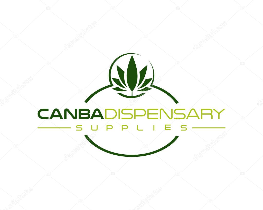 Modern Creative Cannabis or Hemp Logo icon Template.