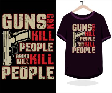 T-shirt tasarım vektör grafik ögesi.