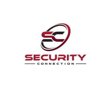 İlk SC CS Harf Logosu Tasarım Vektör Şablonu. İlk harf sc modern bağlı daire yuvarlak küçük logo.
