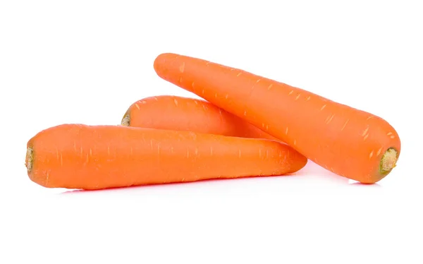 Zanahorias Vegetales Frescas Saludables Aisladas Sobre Fondo Blanco —  Fotos de Stock
