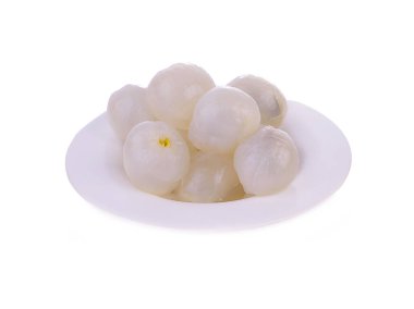 Taze lychees beyaz üzerine izole